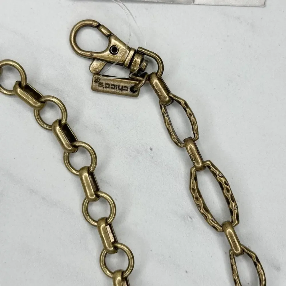Chico's Free Spirit Gold Tone Chain Belt Medium/Large (M/L) ✨